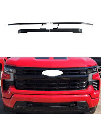 Gloss Black Tape-on Grille Overlay Insert Fits 22-24 Chevy Silverado 1500 picture
