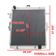 Universal Aluminum 4 Rows Radiator For Core Size 22''H X 20 2/5''W  ASI picture