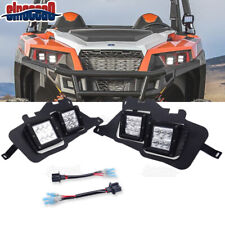 Fit Polaris General 1000 2016-2024 Cube LED Headlight Lights + Brackets Upgrade picture