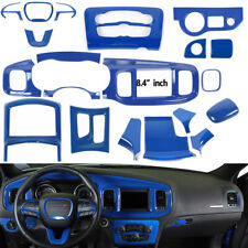 20x Blue Inner ABS Set Center Console Panel Cover Trim Kit for Dodge Charger 15+ picture