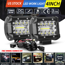 4 Inch LED Work Light Bar Pod Floodlight Combo Fog Driving Kit ATV Off-Road Wire picture