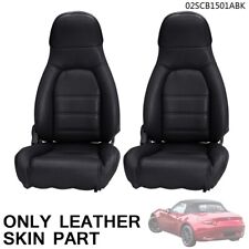 Front Leather Seat Covers Black Pair Fit For 1990-1996 Mazda Miata picture