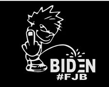 CALVIN PEE On Joe Biden #FJB Funny Car Vinyl Window Decal Sticker  White 6
