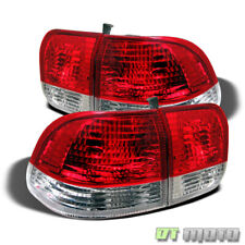 For 1996-1998 Honda Civic 4Dr Sedan Red Clear Tail Lights Brake Lamps Left+Right picture