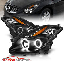 2008 2009 For Altima 2DR Coupe Black CLEAR AMBER Projector Headlights picture