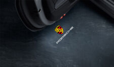 Genuine 2PCS Gold Porsche Letters Logo Badge Emblem door Lights 9Y0947577 picture