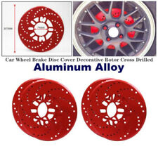 4PCS Aluminium Car Wheel Brake Disc Cover Vehicle Decorative Rotor Cross Drilled picture