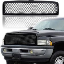 Grille Front Grill for 1994-2002 Dodge Ram 1500 2500 3500 Glossy Black Mesh Hood picture