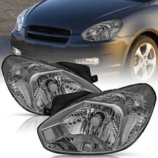 For 2007 2008 2009 2010 2011 Accent GS SE GLS SR SMOKE Headlights Lamps LH+RH picture