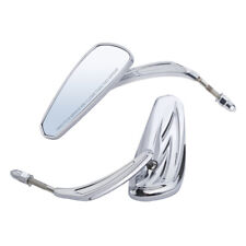 Chrome 8mm Rear View Side Mirrors Fit For Harley Touring Electra Road Glide King picture