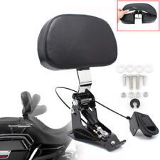 Driver Backrest +Adjustable Chrome Arm Mounting Kit For Harley Road Street Glide picture