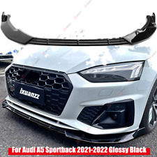 For Audi A5 Sportback 2021-2022 Gloss Black Front Bumper Lip Spoiler Splitter picture