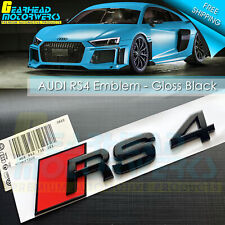 Audi RS4 Gloss Black Emblem 3D Badge Rear Trunk Tailgate fit Audi RS4 S4 A4 Logo picture