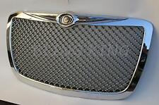 Fits 05-2010 Chrysler 300 Chrome Mesh Grill Bentley Grille Full Replacement Trim picture