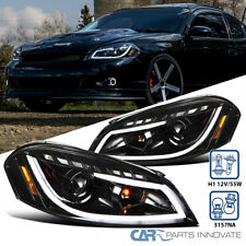 Fit 2006-2013 Chevy Impala Pearl Black Projector Headlights LED Signal Bar Lamps picture