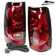 Pair Red Tail Lights Brake Lamps For 2003-2006 Chevy Silverado 1500 2500 3500 HD picture