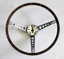 New 1967 Ford Mustang Deluxe Wood Steering Wheel Original Style with Ring Collar picture