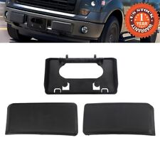 Front Bumper License Plate Bracket + Guards Pads Cap for 2009-2014 Ford F150 picture