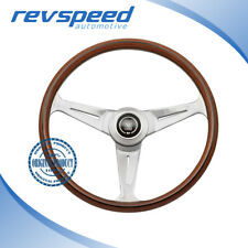 NARDI ND Italy Classic Wood Steering Wheel Polished Spokes 390mm picture