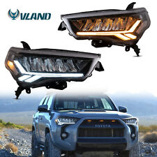 LH+RH LED Reflector Headlight Sequential Indicators For 2014-2021 Toyota 4Runner picture