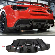 For Ferrari 488 GTB Real Carbon Fiber Rear Bumper Diffuser Lip Spoiler Bodykits picture