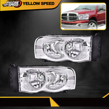 Fit For 02-05 Dodge Ram 1500 2500 3500 Chrome Clear Corner Headlight Left&Right picture