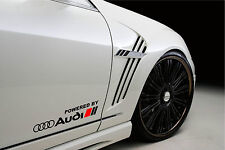 Powered by Audi Racing Sport S Line Decal sticker emblem logo BLACK/R Pair picture