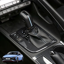 Carbon Fiber ABS Interior Gear Shift Panel Cover Trim For Hyundai Elantra CN7 N picture