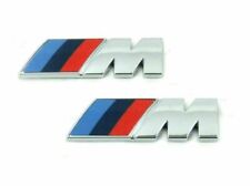 2x for BM M Logo Badge Emblem Fenders silver Side M 45x15 silver picture
