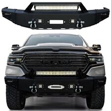 Vijay For 2019-2024 Ram 1500 New Textured Black Front Bumper with 5xLED Lights picture
