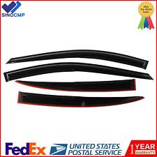 Mugen Style 3D Wavy Black Tinted Window Visor Vent Set For 2004-2008 Acura TL US picture