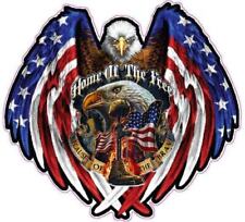 American Bald Eagle Home of The Free Because of The Brave Reflective Decal picture