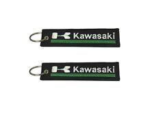 2 Pcs in Set - Kawasaki Keychain Double Sided for Motorcycles, Jet tag, Scooters picture