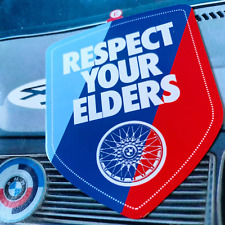 BMW Respect Your Elders Widow Cling Sticker E30 Vintage BMW picture