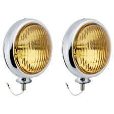 Chrome Vintage Amber Lens Fog Light, 12 Volt, 35 Watts, Sold as Pair picture