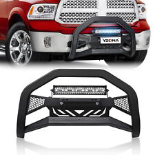 For 2009-2018 Dodge Ram 1500 Bull Bar Push Front Bumper Grille Guard Black Steel picture