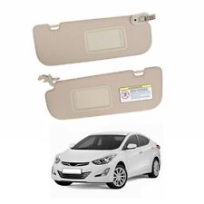 2 x Sun Visor & Makeup Mirror Beige Right+Left Side For Hyundai Elantra MD 11-16 picture