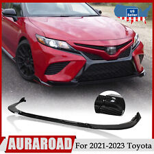 Front Bumper Lip Spoiler For 2021-2023 Toyota Camry SE XSE Carbon Fiber Style picture