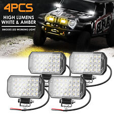 2/4x 4inch LED Work Light Bar Spot Amber Cube Pods Fog Lamp Offroad Driving ATV picture