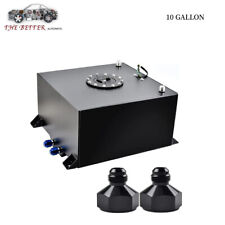 10 Gallon Aluminum Drift Strip Race Fuel Cell Gas Tank +Level Sender+2pc Fitting picture