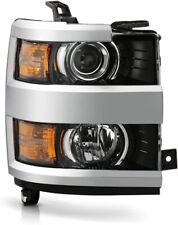 Passenger Side Headlights for 15-19 Chevy Silverado 2500 3500HD Chrome Headlamp picture