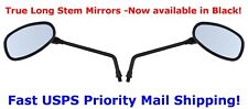 Black Long Stem Motorcycle Mirrors - Honda VTX 1300 1800 picture