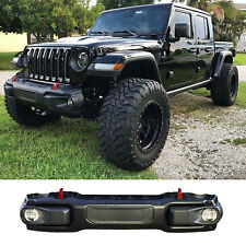 Steel Front Bumper Fit For 2018 2019 2020 2021 2023+ Jeep Wrangler Gladiator JT picture