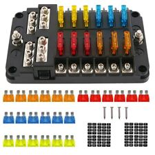 12Way 12/32V Auto Car Power Distribution Blade Fuse Holder Box Block Panel Board picture