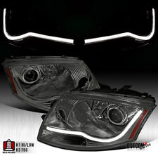 Fits 1999-2006 Audi TT Smoke LED Strip Projector Headlights Headlamps Left+Right picture