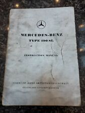 1955 Mercedes Benz 190SL Instruction Manual book Original Edition B w121 oem  picture