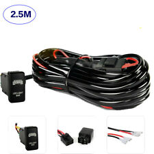 12V 2-Lead Wiring Harness Kit ON/OFF Rocker Switch Relay LED Work Light Pods Bar picture