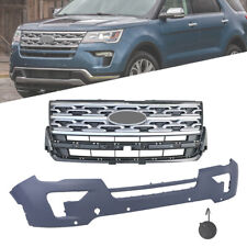Front Bumper Cover & Grille Combo Set For 2018 2019 Ford Explorer Plastic picture
