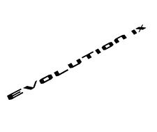 TRUNK LID BADGE EMBLEM FOR MITSUBISHI LANCER EVO EVOLUTION IX 9 LETTERS BLACK picture