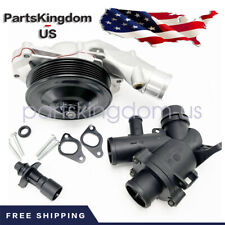 FOR Jaguar Land Rover V8 T Water Pump w/ Bolts Gaskets Connector +Thermostat Kit picture